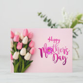 Carte de voeux pour la fête des mères aux fleurs r (Debout devant)