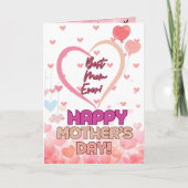 Carte de voeux pour la fête des mères avec devis (Devant)