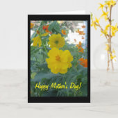 Carte de voeux pour la Fête des Mères Cosmos (Fleur jaune)