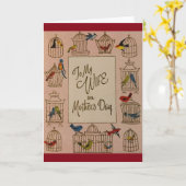 Carte de voeux pour la fête des mères de la femme  (Fleur jaune)