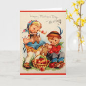 Carte de voeux pour la fête des mères de maman vin (Fleur jaune)