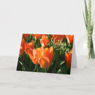 Carte de voeux pour la fête des mères des tulipes
