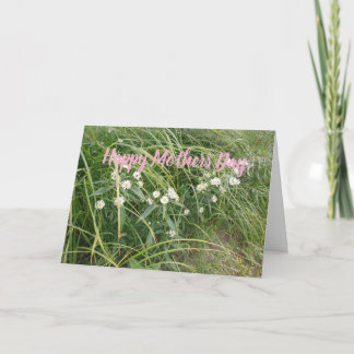 Carte de vœux pour la fête des mères et fleurs
