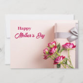 Carte de voeux pour la fête des mères Rose (Devant)