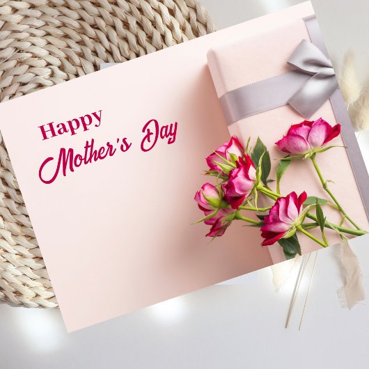 Carte de voeux pour la fête des mères Rose