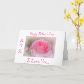 Carte de voeux pour la fête des mères roses (Fleur jaune)