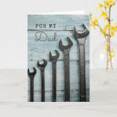 Carte de vœux pour la fête des pères avec outils p (Fleur jaune)