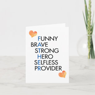 Carte de vœux pour la fête des pères avec un acron