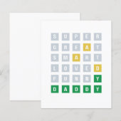 Carte de voeux pour la fête des pères Jeu de mots (Devant / Derrière)