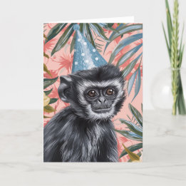 Carte de voeux pour la fête du singe