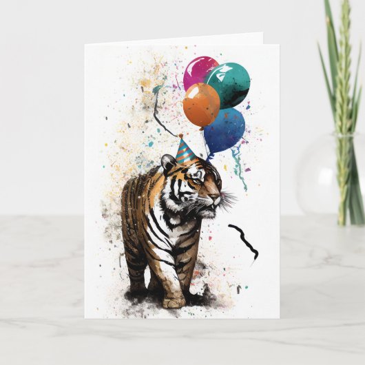 Carte de voeux pour la fête du tigre (Devant)