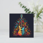 Carte de voeux pour la guitare de Noël (Debout devant)