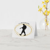 Carte de voeux pour la journée américaine de patro (Fleur jaune)