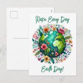 Carte de vœux pour la Journée de la Terre (Devant / Derrière)