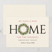 Carte de vœux pour la maison pour les vacances (Devant / Derrière)