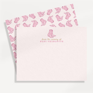 Carte de vœux pour la nurserie à bottes de rodéo r