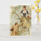 Carte de voeux pour la poupée de chat (Fleur jaune)