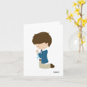 Carte de voeux pour la première sainte communion (Fleur jaune)