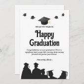 carte de voeux pour la remise des diplômes (Devant / Derrière)