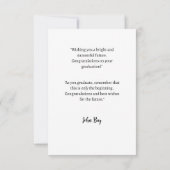 carte de voeux pour la remise des diplômes (Dos)