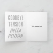 Carte de voeux pour la retraite amusante pour les  (Intérieur)