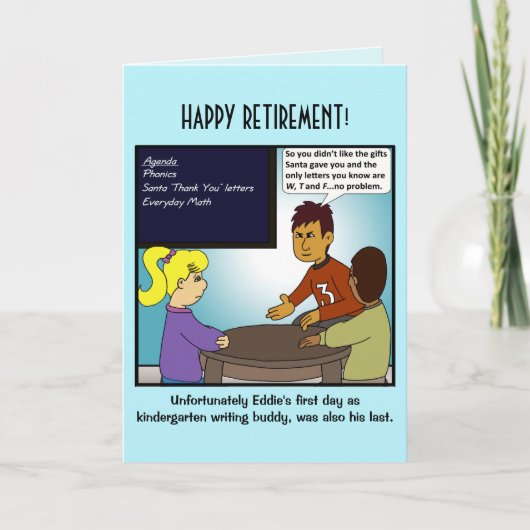 Carte de voeux pour la retraite de la maternelle (Devant)