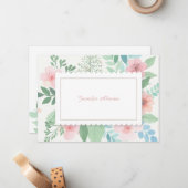 Carte de vœux pour la romance printanière (Devant/Arrière en situation)