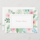 Carte de vœux pour la romance printanière (Devant / Derrière)