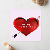 Carte de vœux pour la Saint-Valentin (Devant/Arrière en situation)