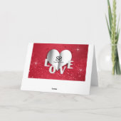 Carte de voeux pour la Saint-Valentin au coeur de  (Dos)