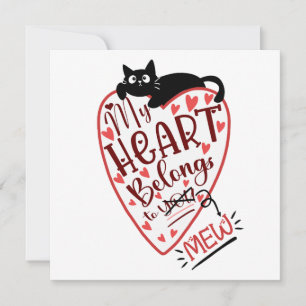 Carte de vœux pour la Saint-Valentin avec un chat