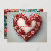 Carte de voeux pour la Saint-Valentin | Design car (Devant / Derrière)