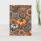 Carte de voeux pour la saison Éffrayante Citrouill (Devant)