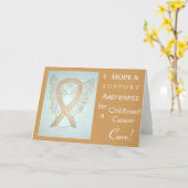 Carte de voeux pour la sensibilisation au cancer c (Fleur jaune)