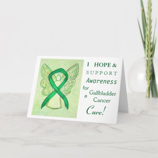 Carte de voeux pour la sensibilisation au cancer d (Devant)