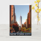 Carte de voeux pour la tour de New York (Fleur jaune)