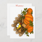 Carte de voeux pour la Turquie stupide de Thanksgi (Devant / Derrière)