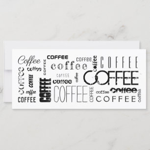 Carte de voeux pour la typographie du café