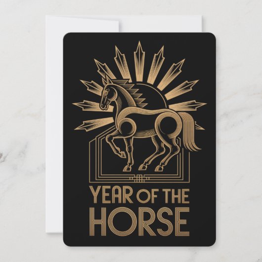 Carte de vœux pour l'année du Cheval 2026 (Devant)