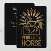 Carte de vœux pour l'année du Cheval 2026 (Devant / Derrière)