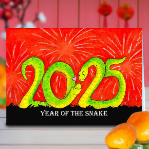 Carte de vœux pour l'Année du Serpent 2025