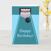 Carte de voeux pour l'anniversaire de Bowling (Fleur jaune)