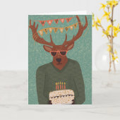 Carte de voeux pour l'anniversaire de Buck Wild Ad (Fleur jaune)