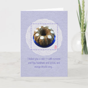 Carte de voeux pour l'anniversaire de Bundt Cake