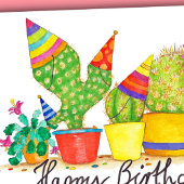 Carte de voeux pour l'anniversaire de Cactus par N