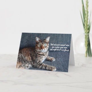 Carte de voeux pour l'anniversaire de chat amusant