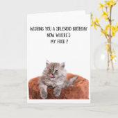 Carte de voeux pour l'anniversaire de chat mignon (Fleur jaune)