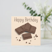 Carte de voeux pour l'anniversaire de chocolat (Debout devant)