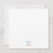 Carte de voeux pour l'anniversaire de chocolat (Dos)