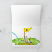 Carte de voeux pour l'anniversaire de Golfer (Intérieur)